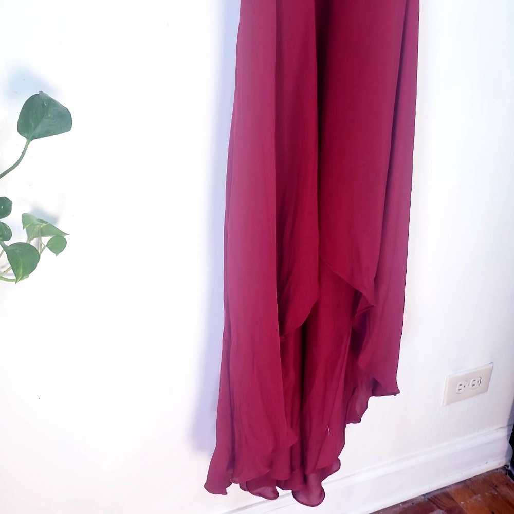 NWT $595 HAUTE HIPPIE 100% Silk Asymmetric Hem M - Picture 13 of 16